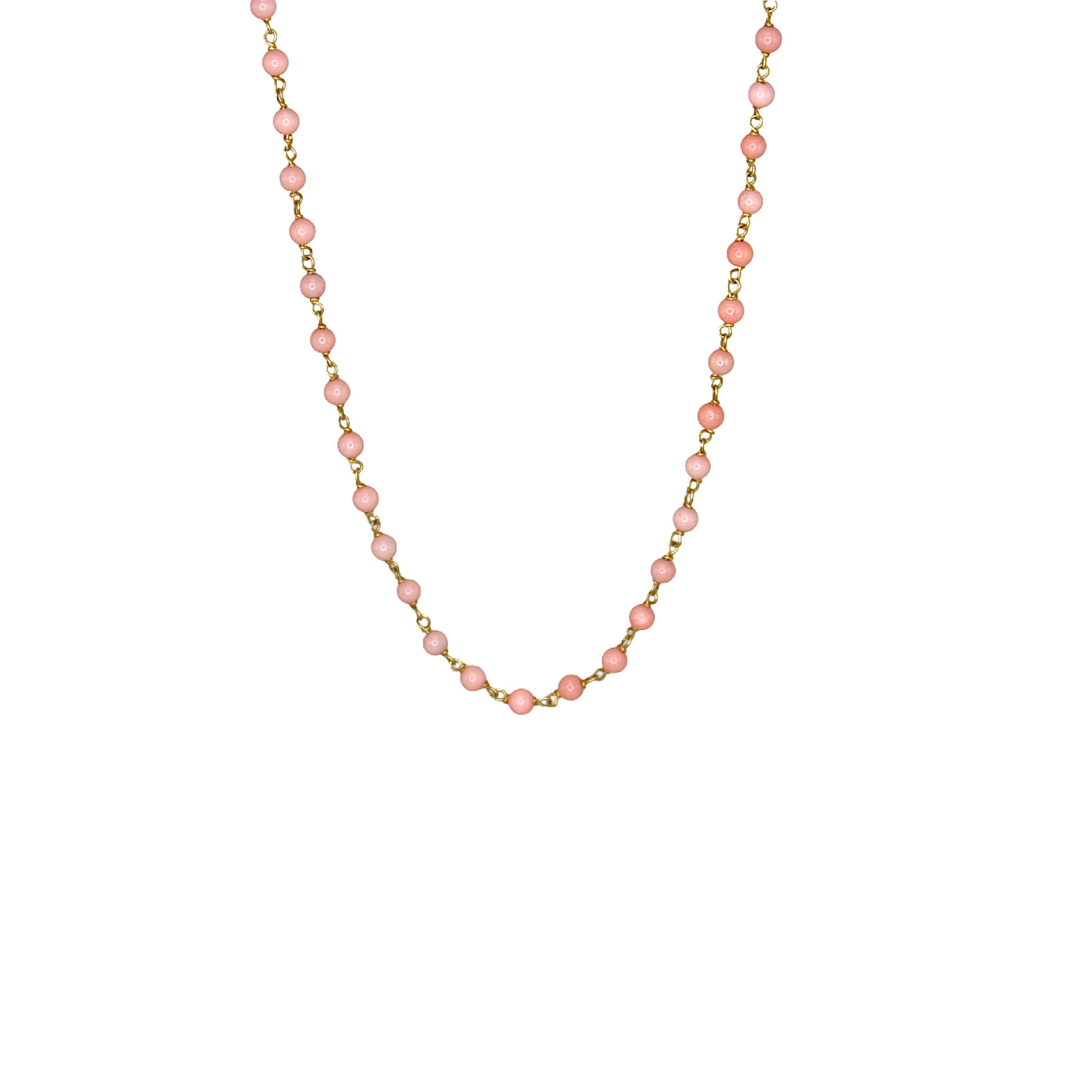 Angel Skin Coral and 18k Necklace