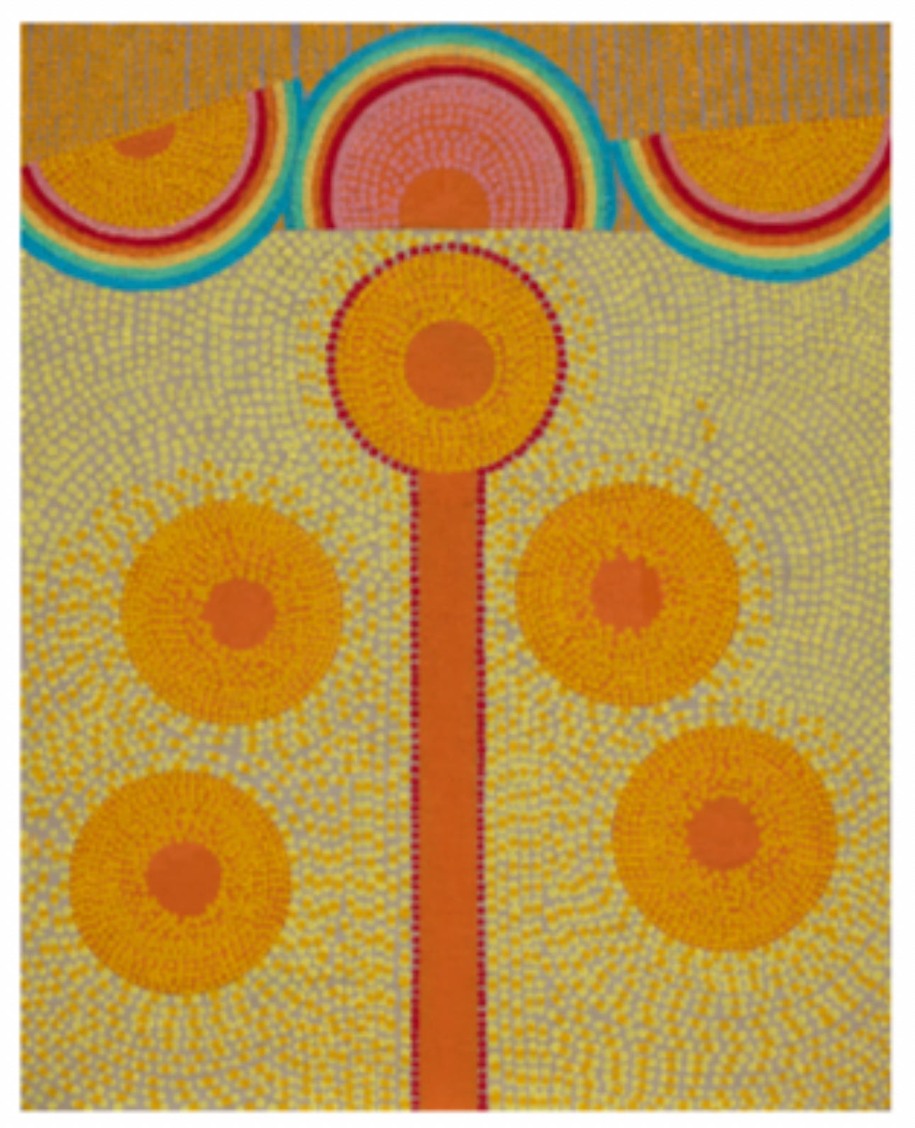 Yellow with Rainbows