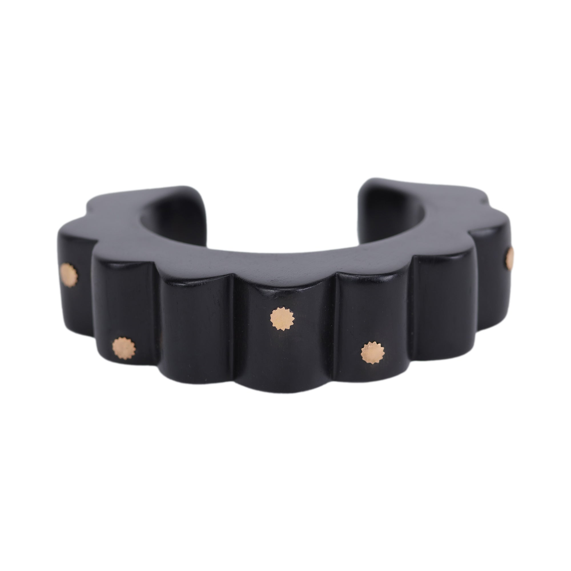 Scalloped Ebony Cuff