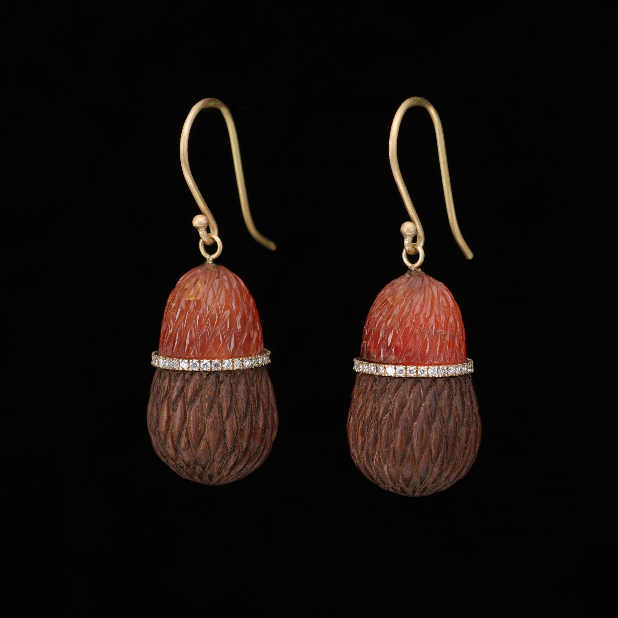 Rosewood + Carnelian Acorn