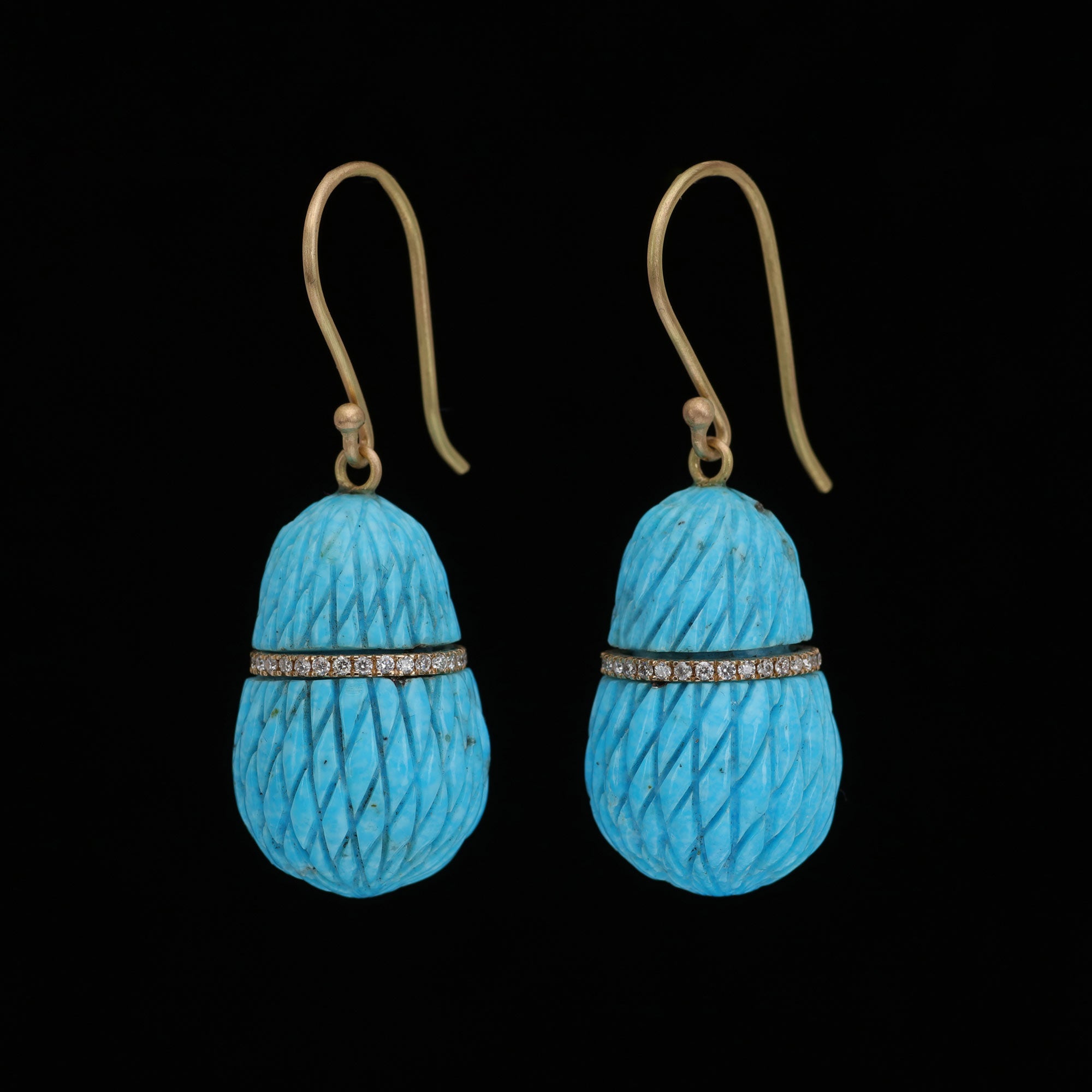Turquoise + Diamond Acorn