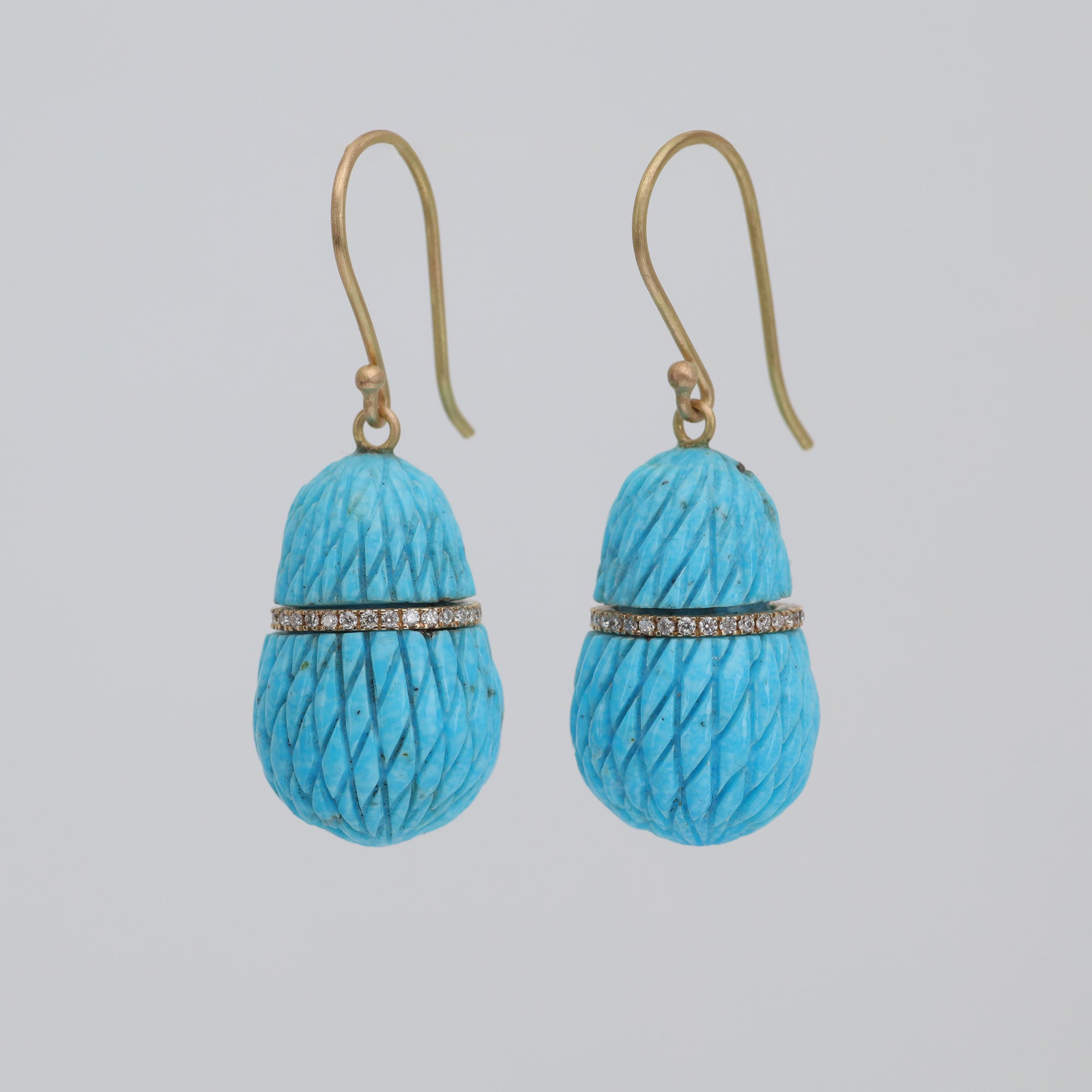 Turquoise + Diamond Acorn