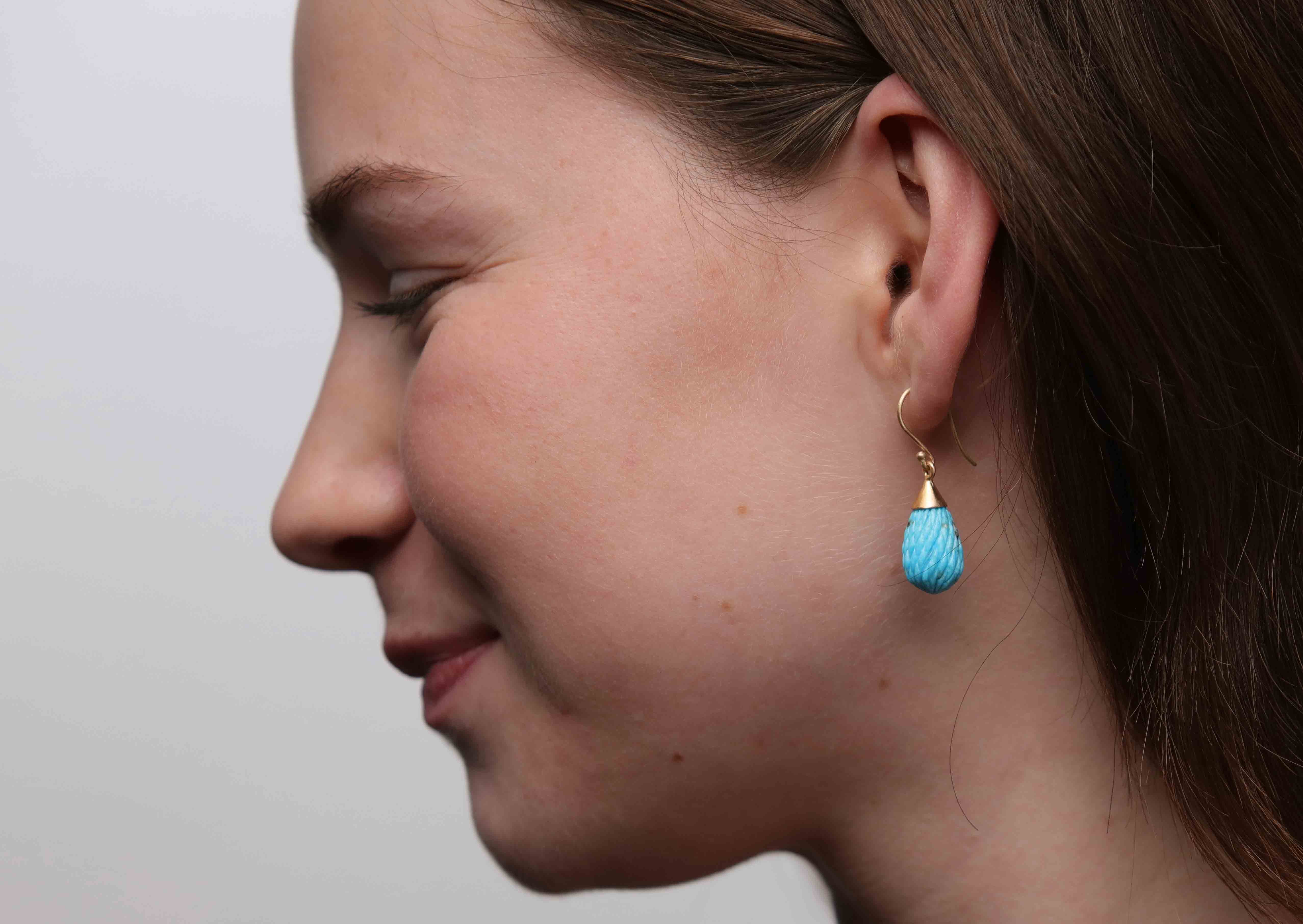 Turquoise + Diamond Acorn
