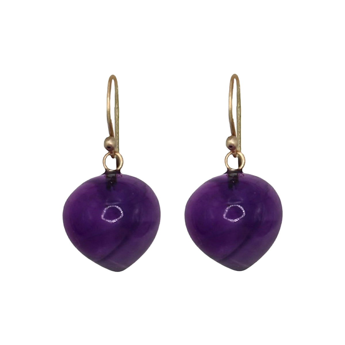 Amethyst Pear Earrings
