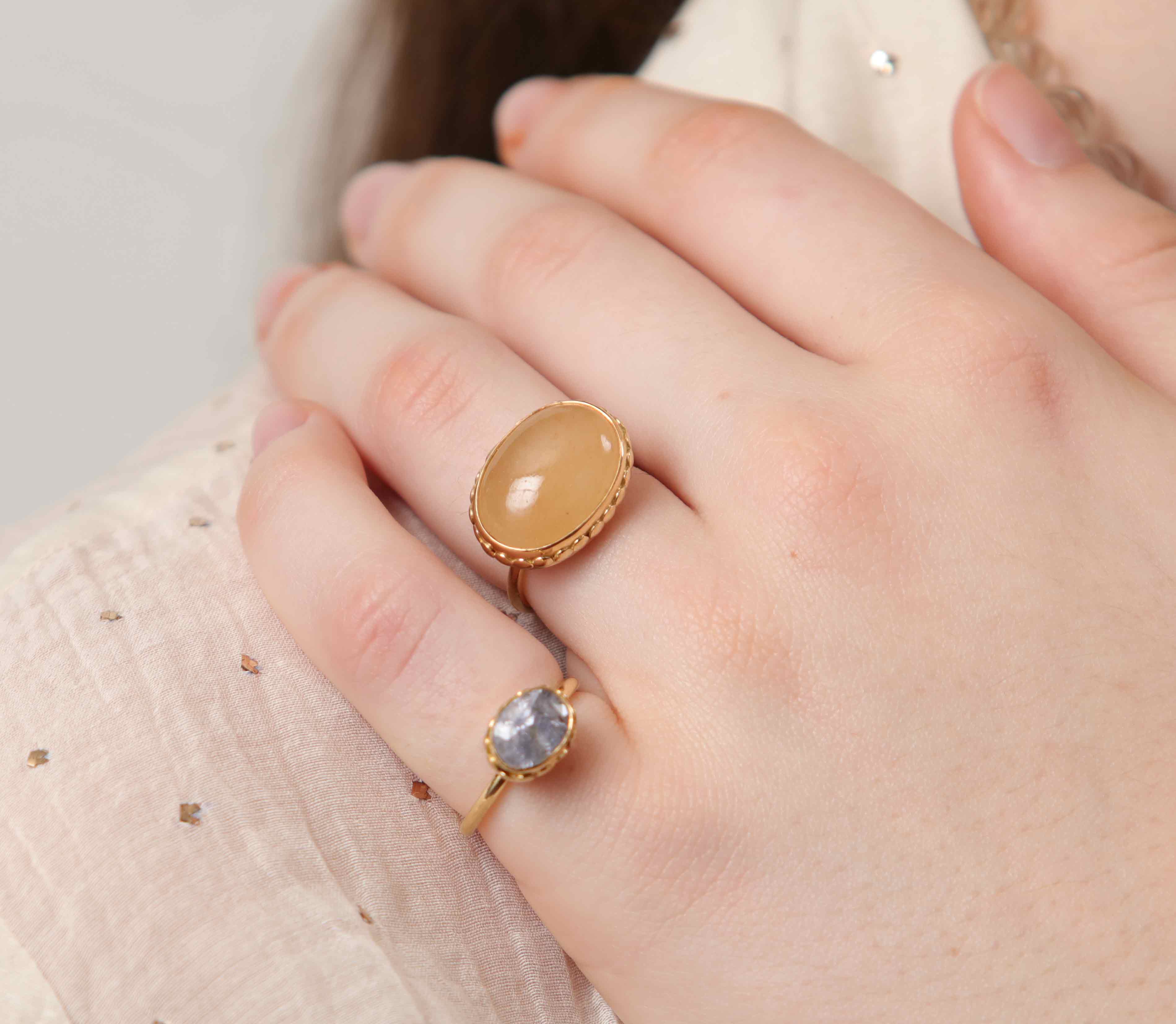Apricot Tourmaline Ring
