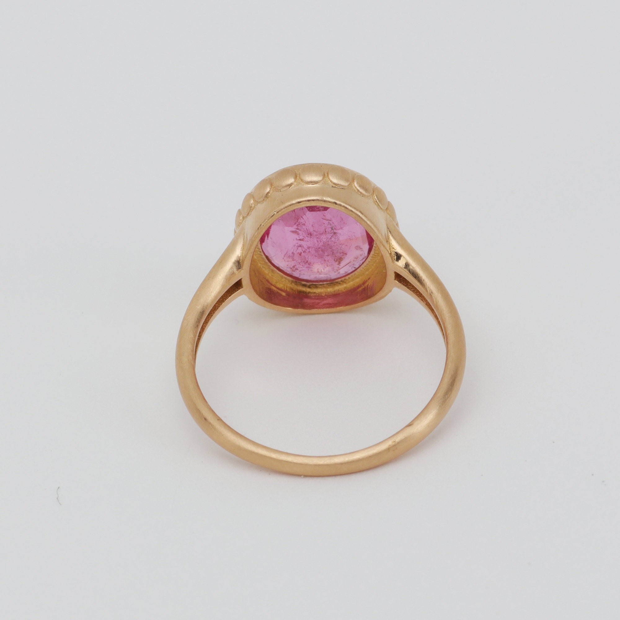 Oval Pink Tourmaline Ring