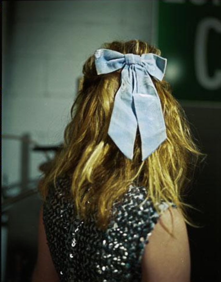 May with Blue Bow