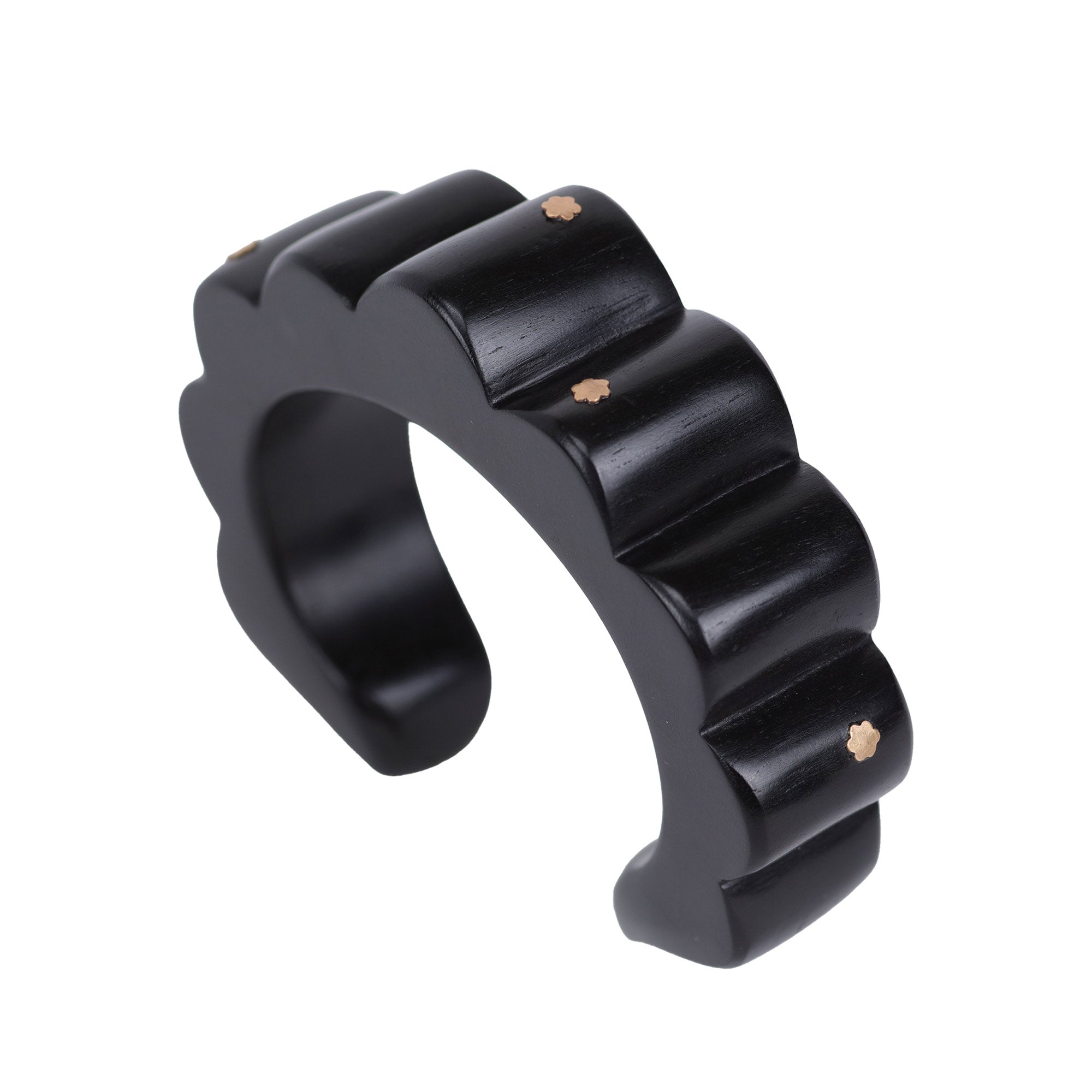 Scalloped Ebony Cuff