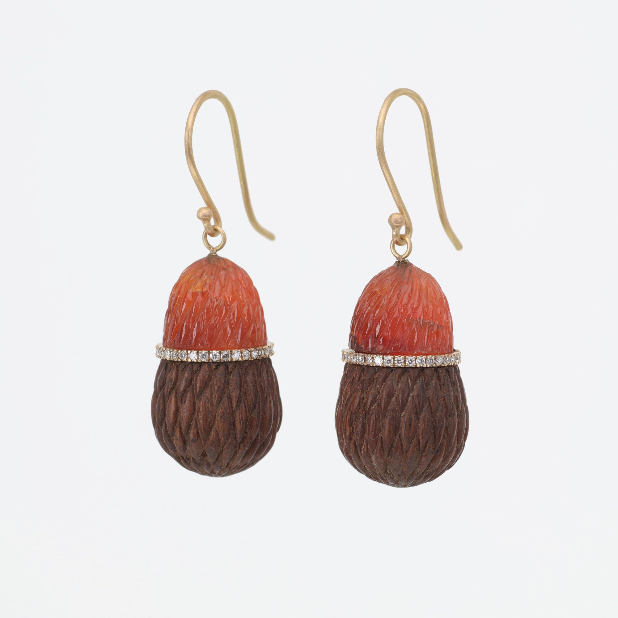 Rosewood + Carnelian Acorn