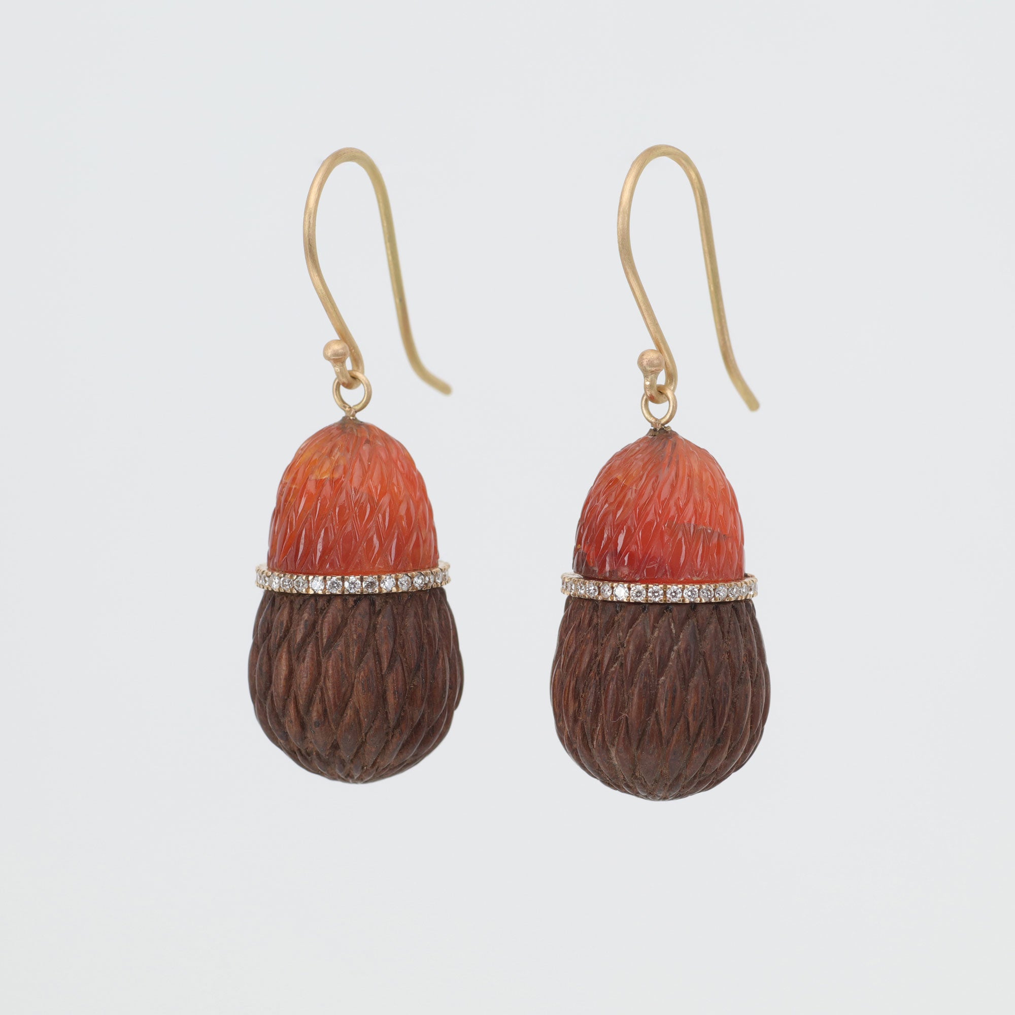 Rosewood + Carnelian Acorn