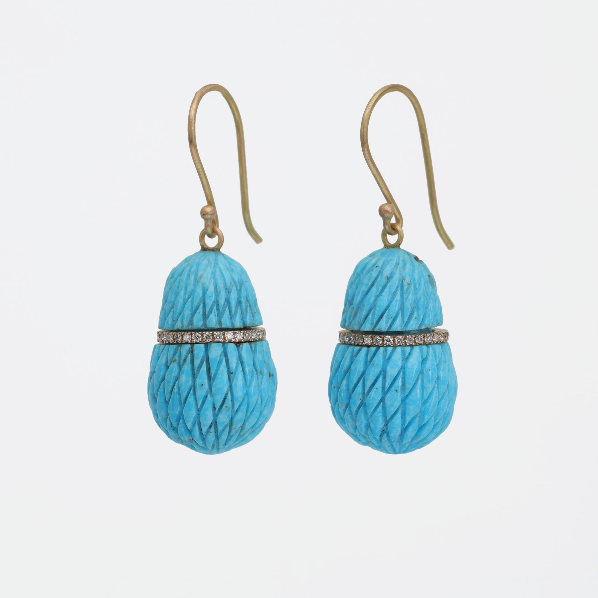 Turquoise + Diamond Acorn