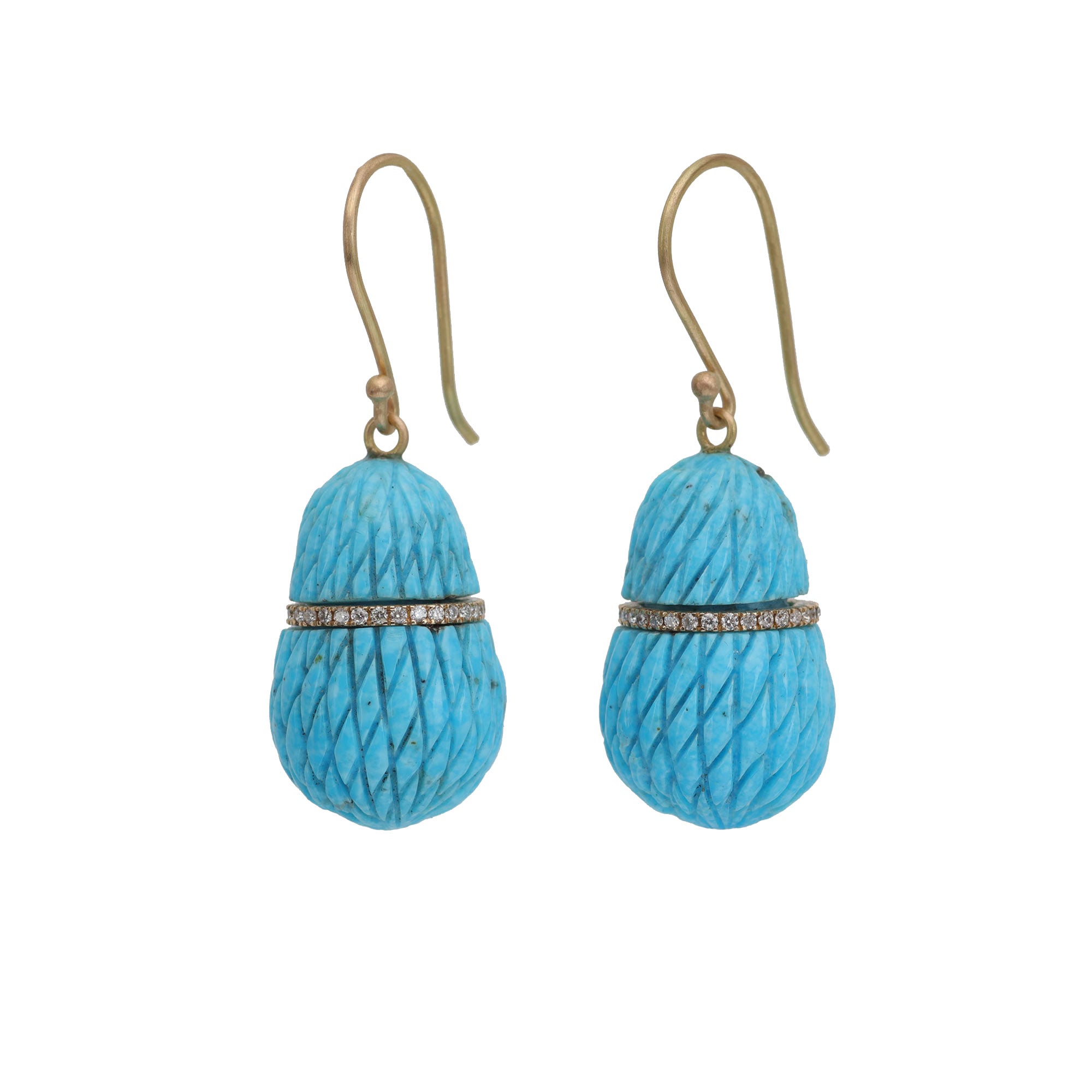 Turquoise + Diamond Acorn