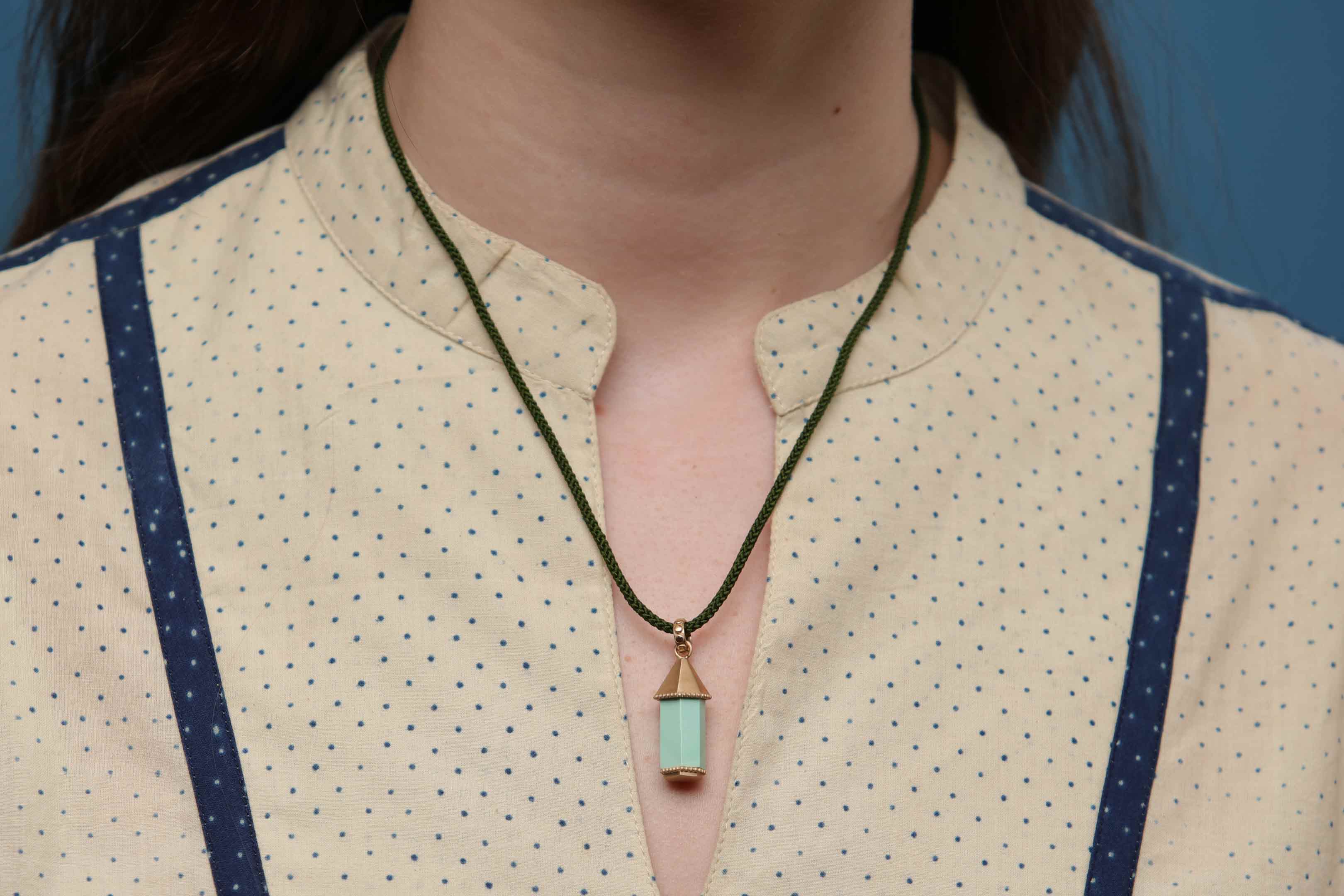 Pagoda Turquoise Charm