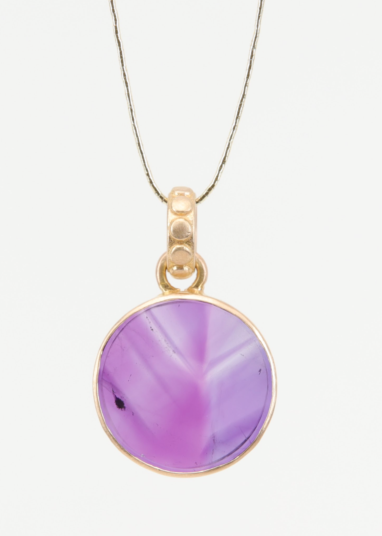 Amethyst Peace Sign Pendant